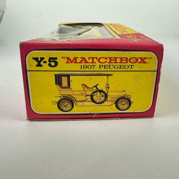 Matchbox Y-5 1907 Peugeot Die-Cast Model Car In Original Box - Picture 2 of 2